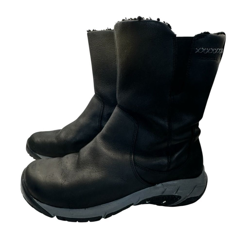 Merrell Women's Encore 4 Tall Polar Waterproof Snow Boots Black Size 8